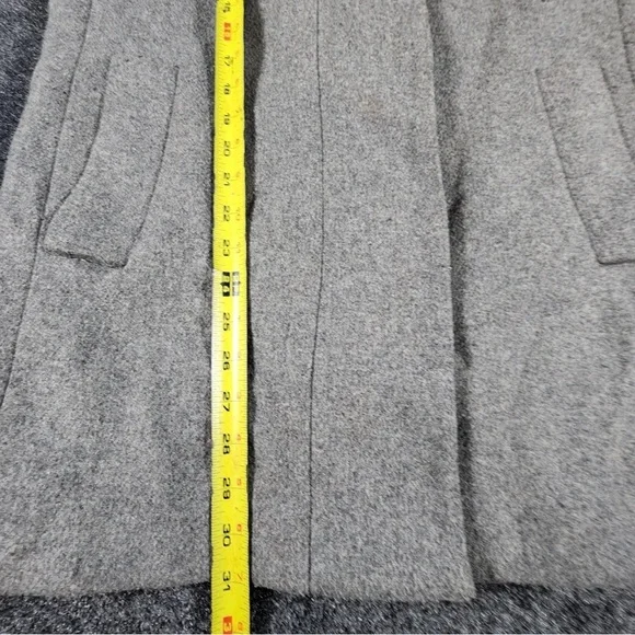 J. Crew Gray Wool Blend Stand-Collar Pea Coat - Picture 9 of 9